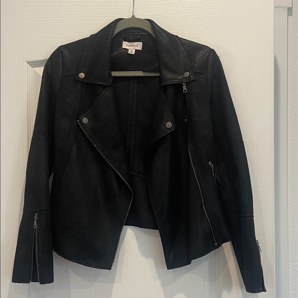 Evereve Black Leather Jacket